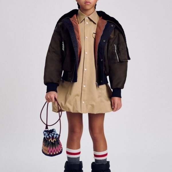 Shirt dress with logo