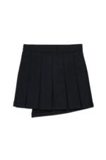 Pleated skirt with logo