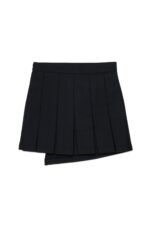 Pleated skirt with logo
