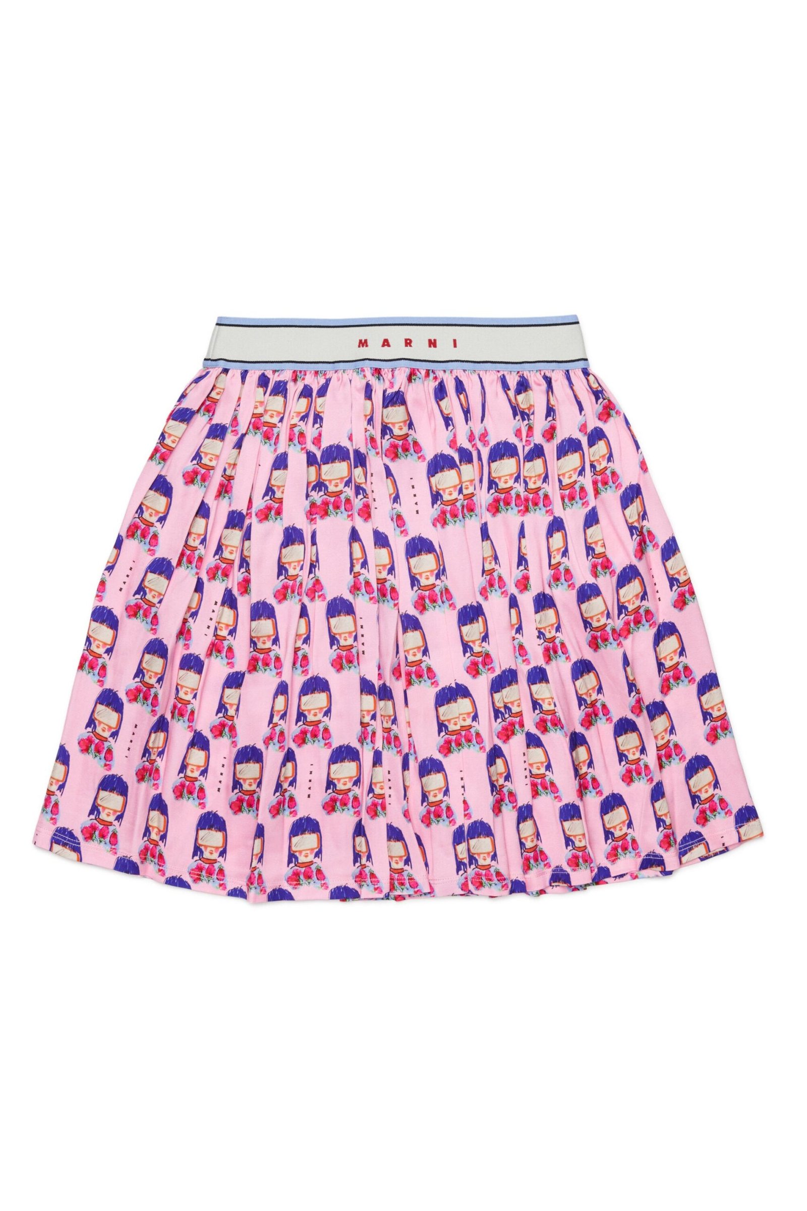 M01861M00VH0M354_01.jpg Patterned skirt with logo - Image 1