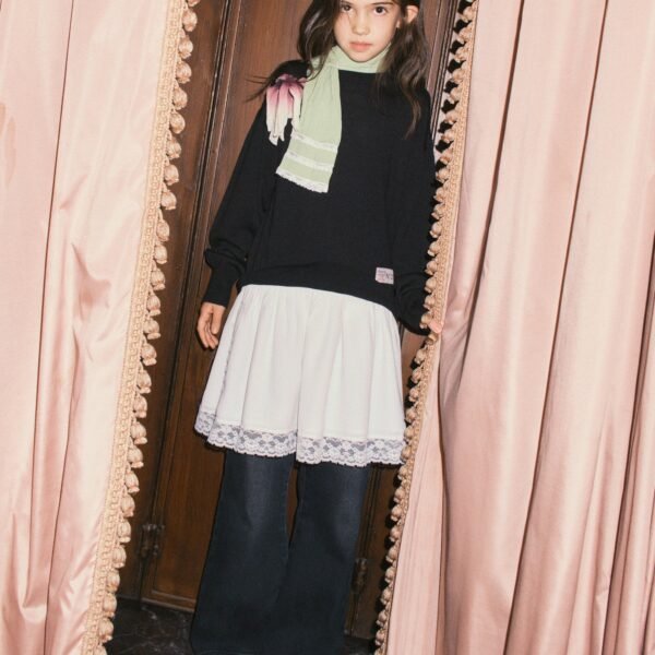 Knit dress with logo